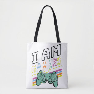 Ich bin Gamers - Retro Neon Gaming Design Tasche