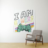 Ich bin Gamers - Retro Neon Gaming Design Wandteppich (Beispiel)