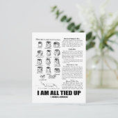 Ich bin ganz aufgedreht (Krawatte Knowledge Spaß) Postkarte (Stehend Vorderseite)