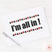 Ich bin ganz drin! Poker-Aufkleber Rechteckiger Aufkleber (Umschlag)