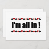 Ich bin ganz im Poker Einladung (Vorne/Hinten)