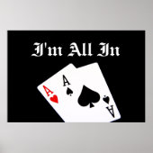 Ich bin ganz in Poker Poster (Vorne)