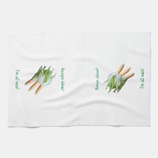 Ich bin ganz Ohr Funny Gemüse Küchentuch (Horizontal)