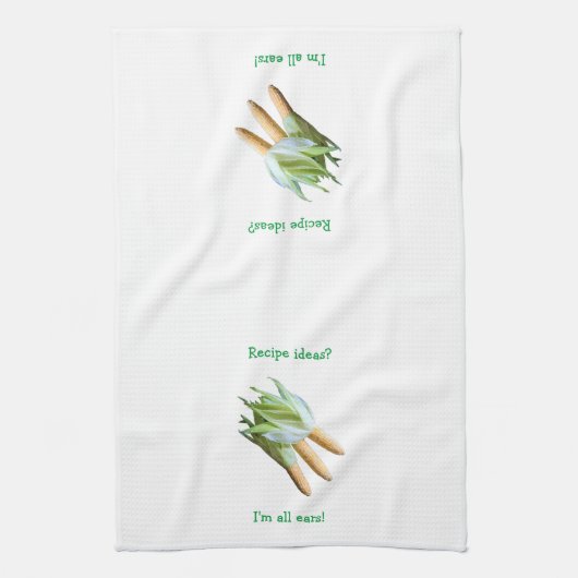 Ich bin ganz Ohr Funny Gemüse Küchentuch (Vertikal)