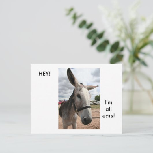 Ich bin ganz Ohr Postkarte (Stehend Vorderseite)