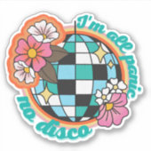 Ich bin ganz Panik No Disco Sticker (Vorderseite)