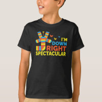 Ich bin ganz rechts vom Spektakulären Down-Syndrom