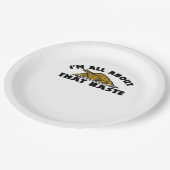 Ich bin ganz über diesen Baste! Klassisch Pappteller (Schrägansicht)