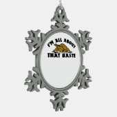 Ich bin ganz über diesen Baste! Klassisch Schneeflocken Zinn-Ornament (Links)