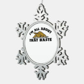 Ich bin ganz über diesen Baste! Klassisch Schneeflocken Zinn-Ornament (Rechts)