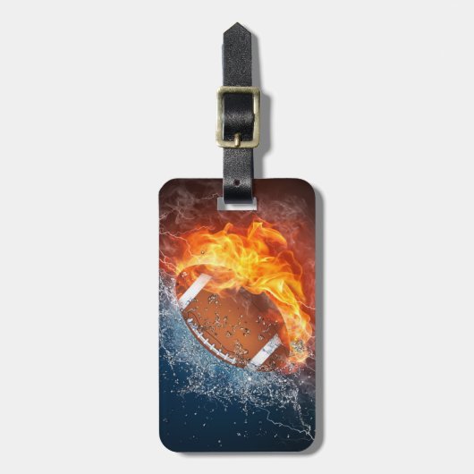 Ich bin GANZ ÜBER FUSSBALL Gepäckanhänger (Vorderseite vertikal)