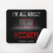 Ich bin GANZ ÜBER HOCKEY! Mousepad (Mit Mouse)