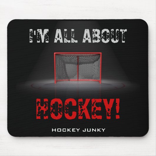 Ich bin GANZ ÜBER HOCKEY! Mousepad (Vorne)