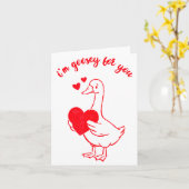 Ich bin ganz verrückt nach dir, Valentinsgans, Her Karte (Gelbe Blume)