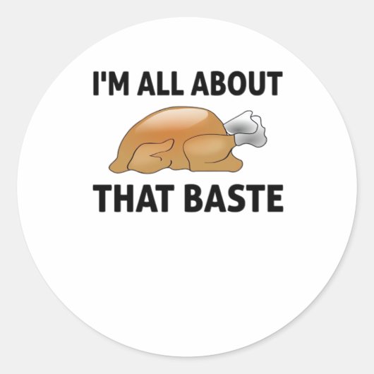 Ich bin ganz von dieser Baste Runder Aufkleber (Vorderseite)