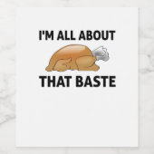 Ich bin ganz von dieser Baste Weinetikett (Einzelnes Label)