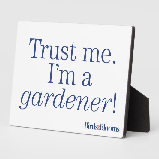 Ich bin Gärtner Fotoplatte (Seite)