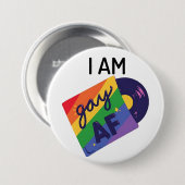 Ich bin Gay AF Funny LGBT Pride Monat Button (Vorne & Hinten)
