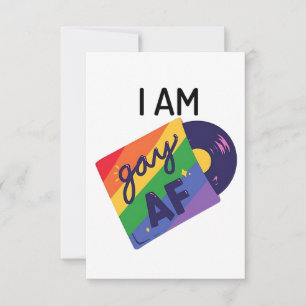 Ich bin Gay AF Funny LGBT Pride Monat Dankeskarte