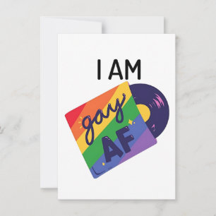 Ich bin Gay AF Funny LGBT Pride Monat Einladung