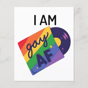 Ich bin Gay AF Funny LGBT Pride Monat Flyer