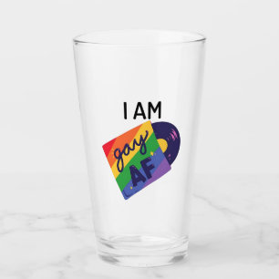 Ich bin Gay AF Funny LGBT Pride Monat Glas