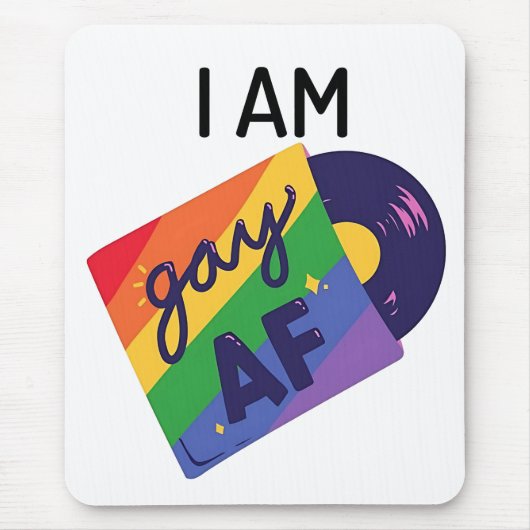 Ich bin Gay AF Funny LGBT Pride Monat Mousepad (Vorne)