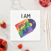 Ich bin Gay AF Funny LGBT Pride Monat Serviette (Beispiel)