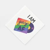 Ich bin Gay AF Funny LGBT Pride Monat Serviette (Ecke)
