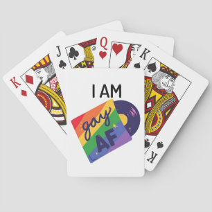 Ich bin Gay AF Funny LGBT Pride Monat Spielkarten
