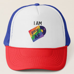 Ich bin Gay AF Funny LGBT Pride Monat Truckerkappe