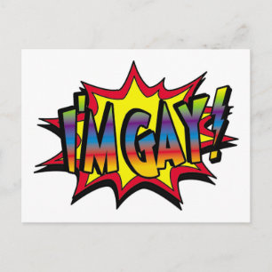 Ich bin Gay Burst Postkarte