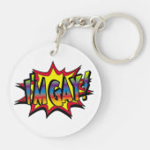 Ich bin Gay Burst Schlüsselanhänger (Rückseite)