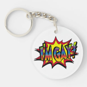 Ich bin Gay Burst Schlüsselanhänger