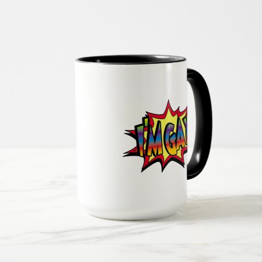 Ich bin Gay Burst Tasse (VorderseiteRechts)