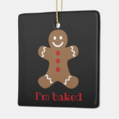 Ich bin gebackener lustiger Lebkuchenmann Foto Keramikornament (Links)