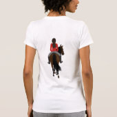 Ich bin geboren zu reiten, aber gezwungen, lustige T-Shirt (Rückseite)