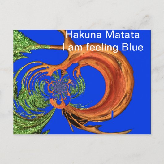 Ich bin Gefühl blue Customize Product Postkarte (Vorderseite)