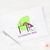 Ich bin Gefühl Fine Fibromyalgie Sensibilisierungs Quadratischer Aufkleber (Umschlag)