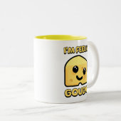 Ich bin Gefühl Gouda! Niedlicher Cartoon Zweifarbige Tasse (VorderseiteRechts)