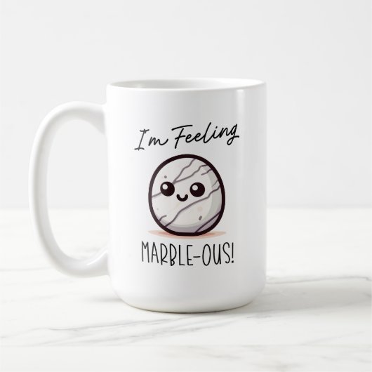 Ich bin Gefühl Marble-ous - Niedlich Geology Pun C Kaffeetasse (Links)