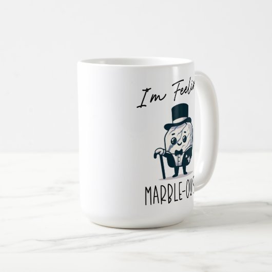 Ich bin Gefühl Marble-ous - Niedlich Geology Pun C Kaffeetasse (VorderseiteRechts)