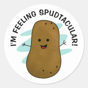 Ich bin Gefühl Spudtacular Potato Runder Aufkleber