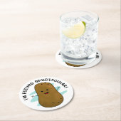 Ich bin Gefühl Spudtacular Potato Runder Pappuntersetzer (Vor Ort)