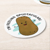 Ich bin Gefühl Spudtacular Potato Runder Pappuntersetzer (Angewinkelt)
