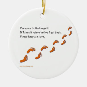 Ich bin gegangen, mich zu finden keramikornament