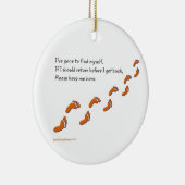 Ich bin gegangen, um meine eigenen Spuren zu finde Keramikornament (Rechts)