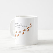 Ich bin gegangen, um meine Footprints in der Tasse (Vorderseite Links)