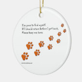 Ich bin gegangen, um mir selbst gepflasterte Druck Keramikornament (Links)