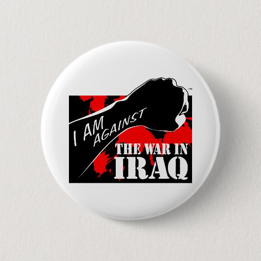 Ich bin gegen den Krieg im Irak Button (Vorderseite)
